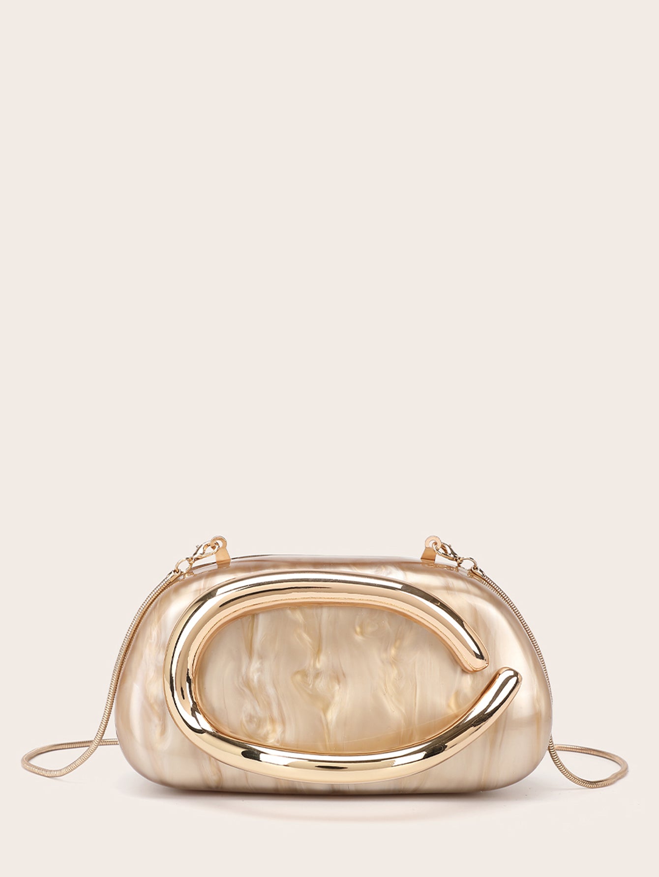 Women's Fashion Luxury Evening Metal Gold Clutch Purse Bag
