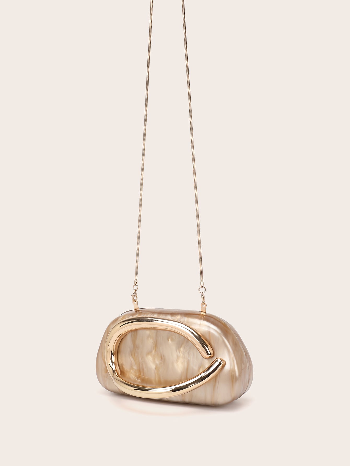 Women's Fashion Luxury Evening Metal Gold Clutch Purse Bag