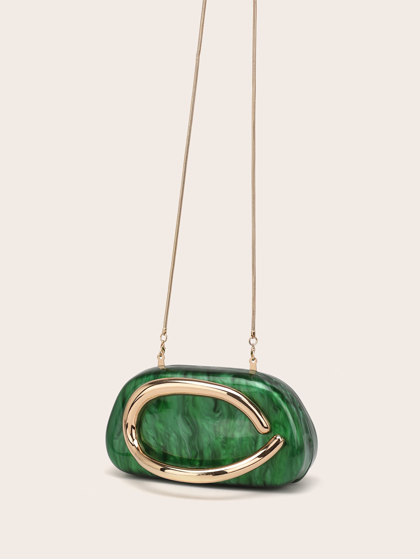 Women's Fashion Luxury Evening Metal Gold Clutch Purse Bag