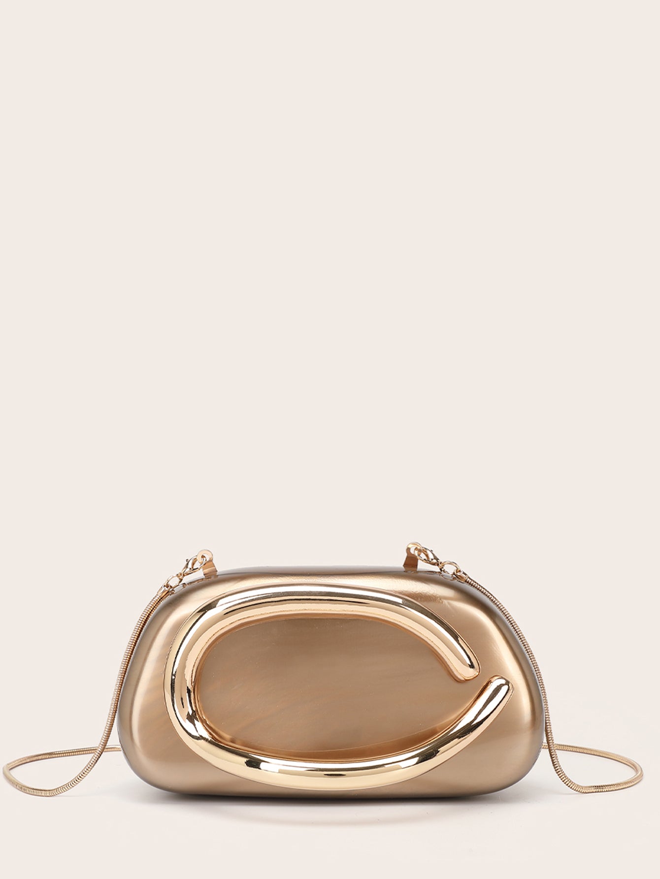 Women's Fashion Luxury Evening Metal Gold Clutch Purse Bag