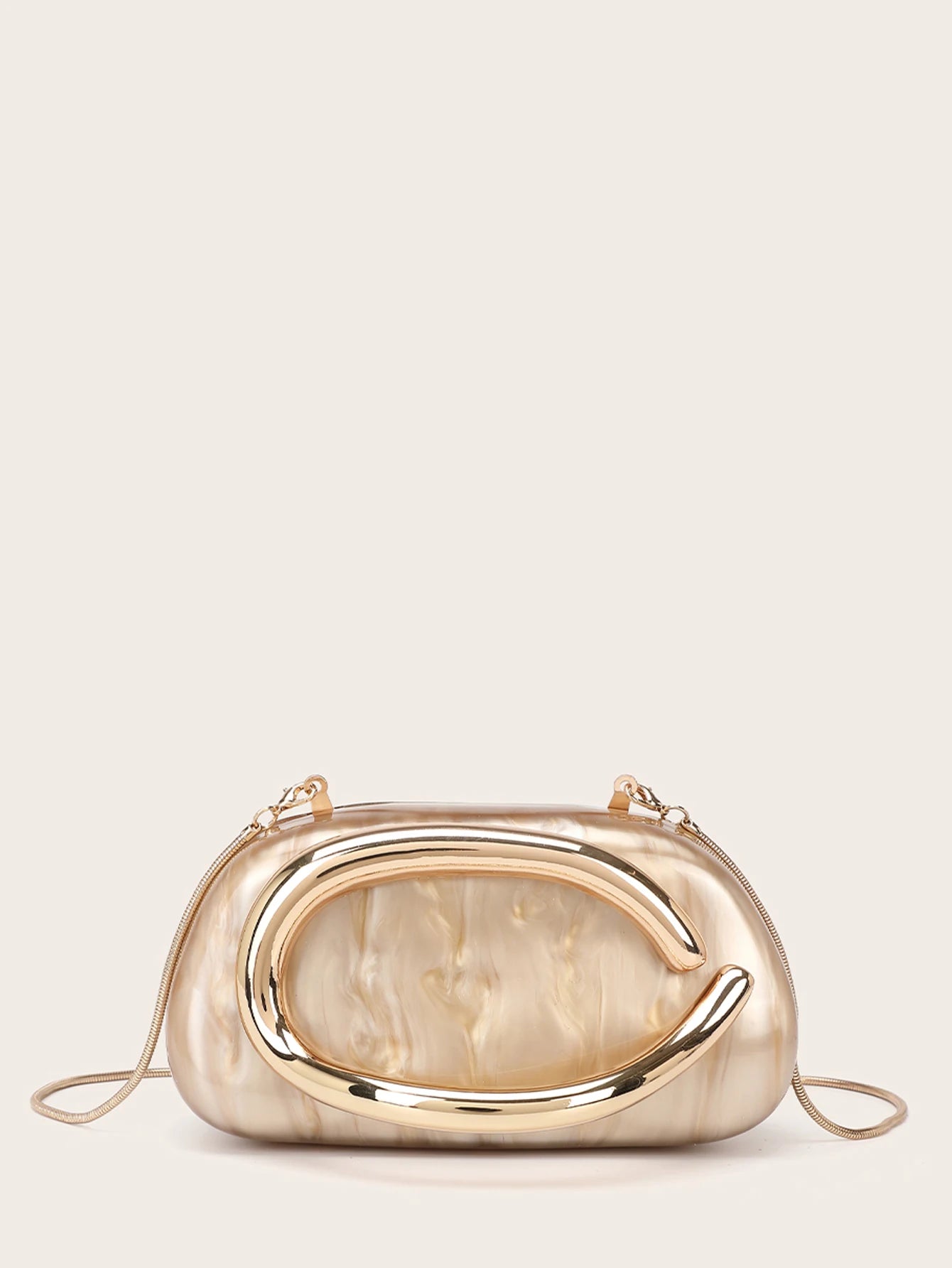 Women's Fashion Luxury Evening Metal Gold Clutch Purse Bag