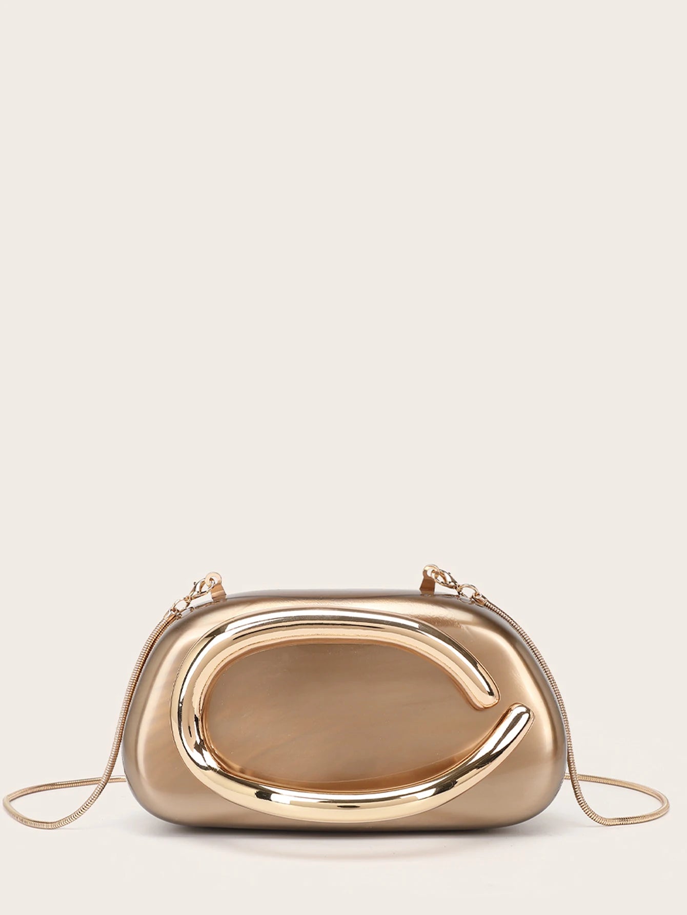 Women's Fashion Luxury Evening Metal Gold Clutch Purse Bag