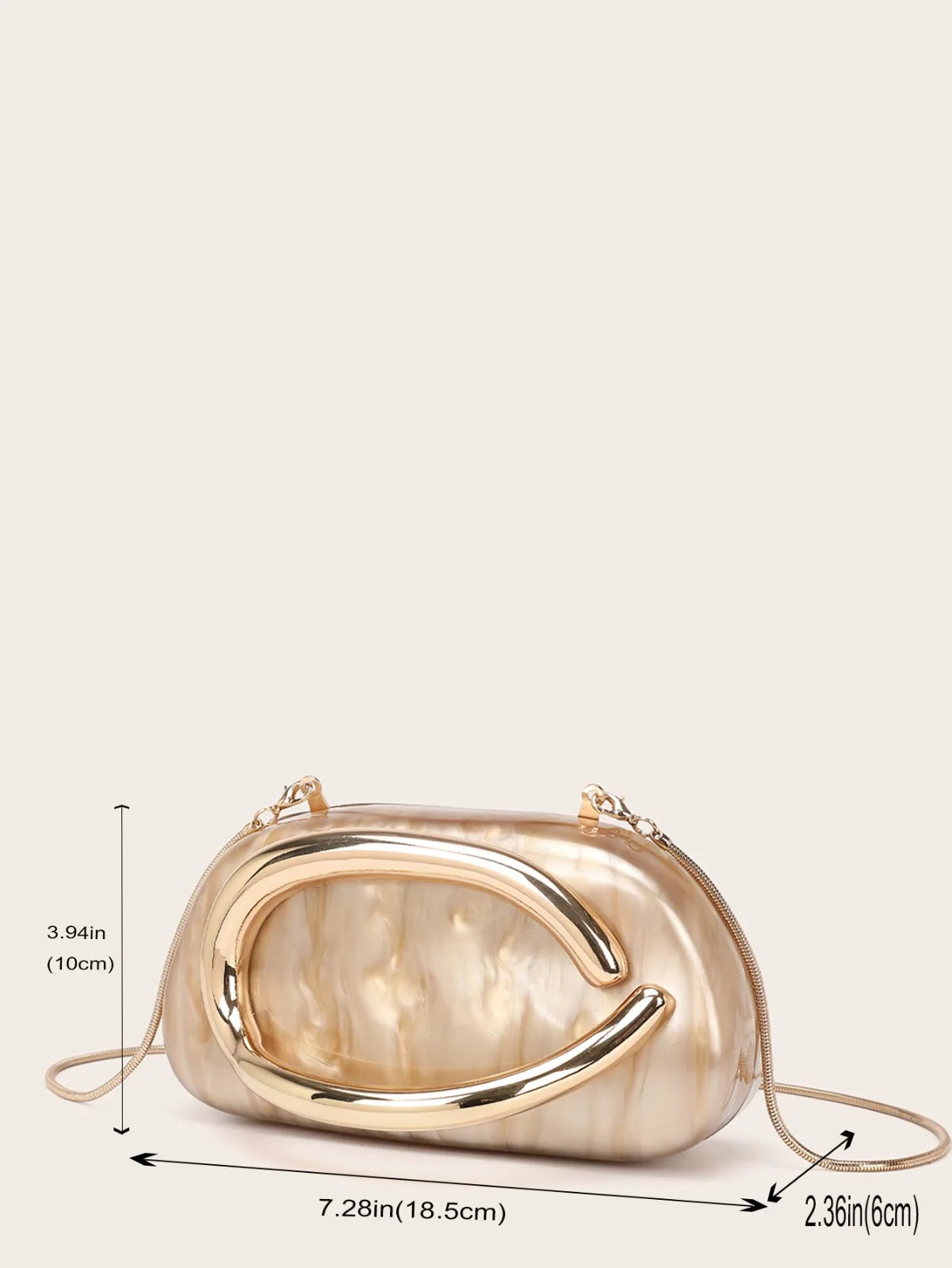 Women's Fashion Luxury Evening Metal Gold Clutch Purse Bag